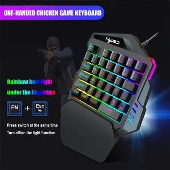

Hot New Programmable Keys Delux T9 Pro Single Handed Game Keyboard One Hand Ergonomic Gaming Keypad For PUBG Gun PC Laptop
