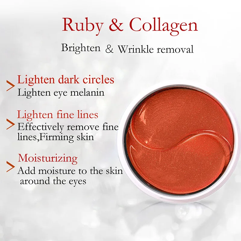 Новая увлажняющая маска для глаз Ruby Eye Paches, Подтягивающая кожу, против отечности, разбавляет черные круги, Антивозрастная маска для глаз