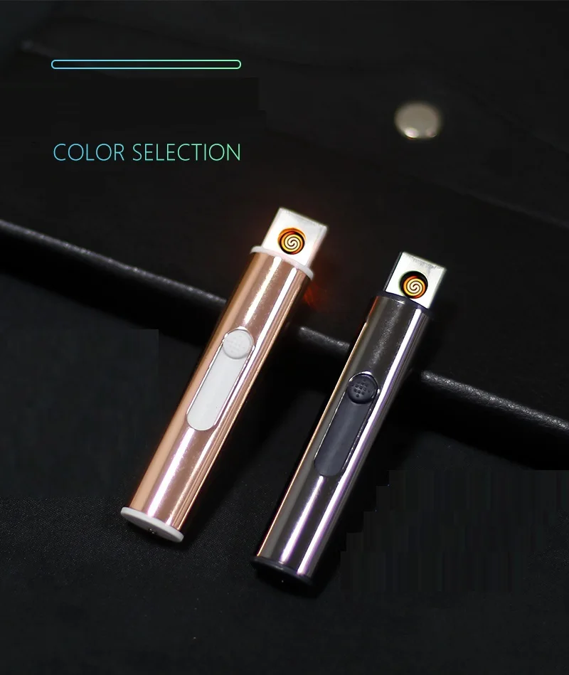 Ветрозащитная Зажигалка USB Электронная зарядка прикуриватель Заказная креативная зарядка мини Бесшумная зажигалка
