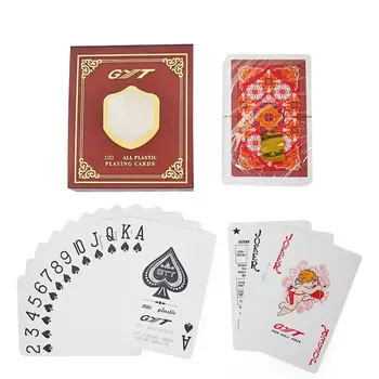

GYT Matting Top Plastic PVC Playing Cards Poker Cards - Waterproof,Double-sided Grinding, Plastic Box Gift Collection 72XC
