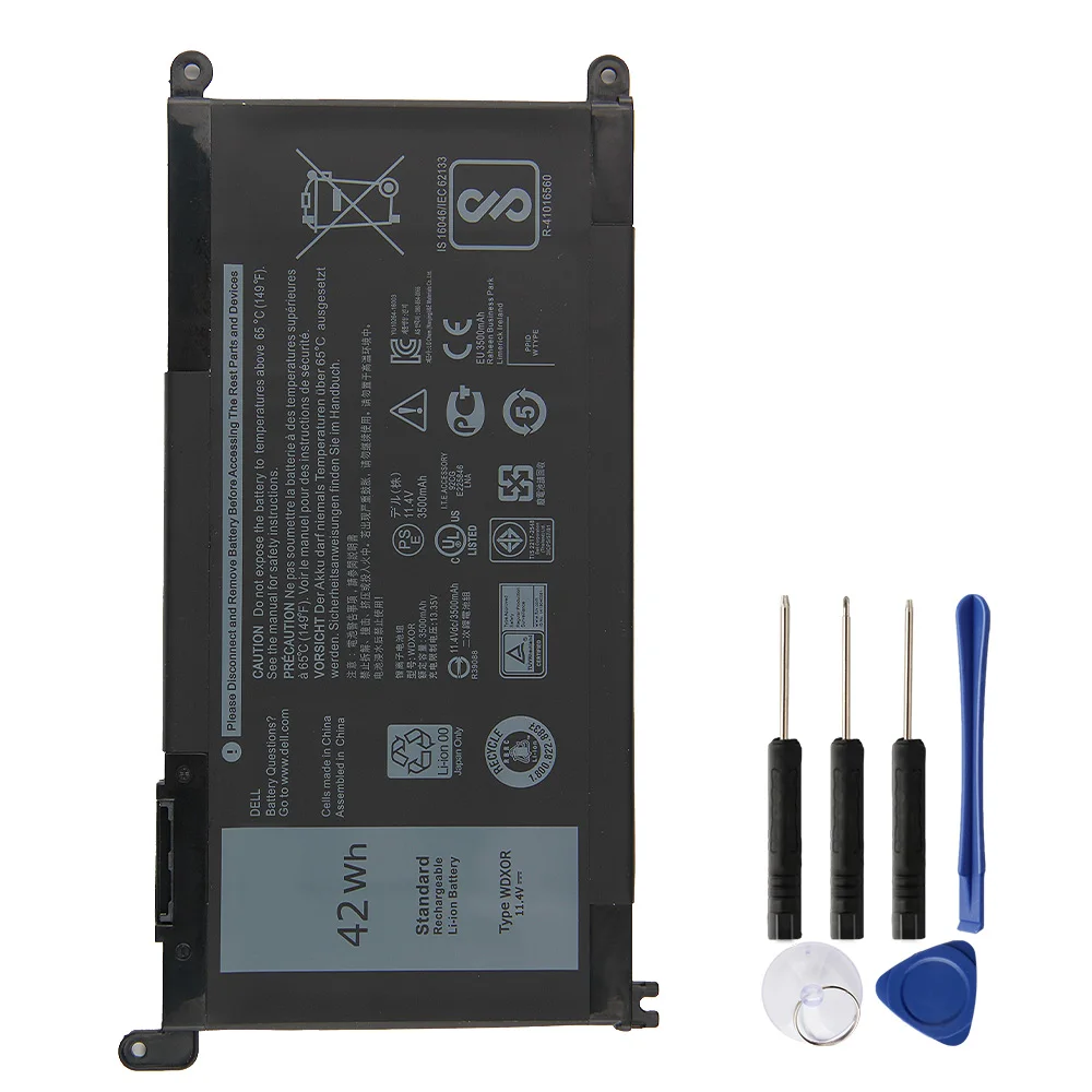 

Original Replacement Battery For Dell Inspiron 13 5368 5378 7368 15 5567 5568 5578 T2JX4 WDXOR Series Genuine Battery 42Wh