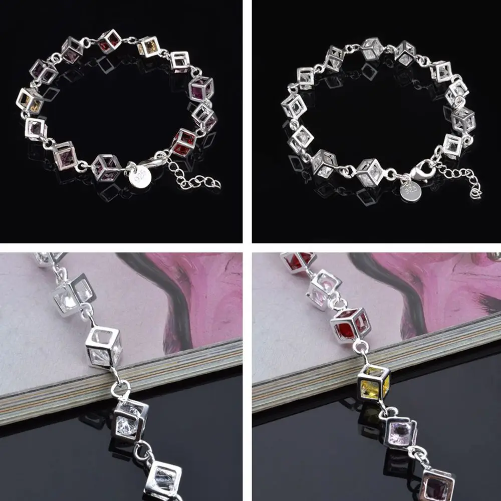 Новые ювелирные изделия в кубике квадратный браслет Великолепные блестящие