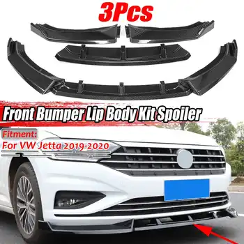 

3PCS Car Front Bumper Splitter Lip Spoiler Diffuser Protection Deflector Guard Body Kits Cover Trim For VW For Jetta 2019-2020