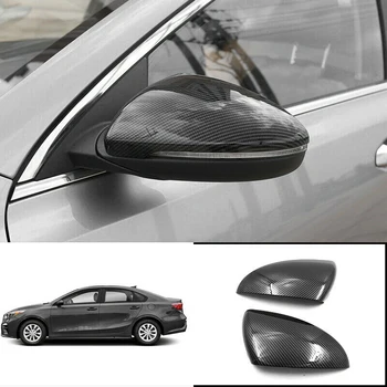 

ABS Carbon Fiber Rear View Side Door Mirrors Cover Trim for Kia Forte / K3 / Cerato 2019-2020