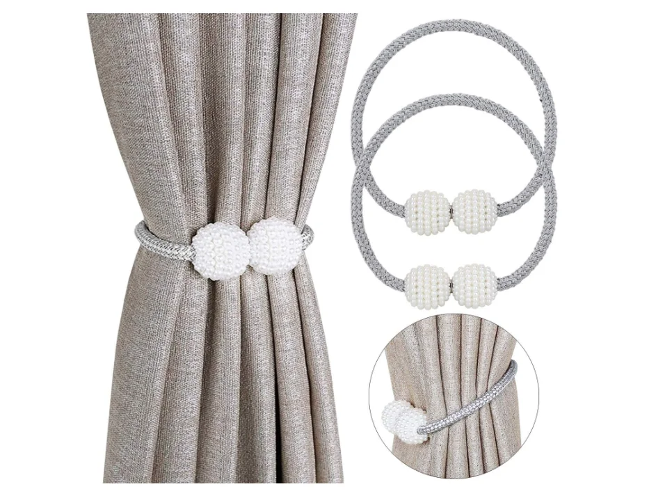 Curtain Tieback with Magnetic Decorative Drapes Weave Holder Bedroom Accessories Curtain Tieback with Magnetic Decorative Drapes Weave Holder Bedroom Accessories