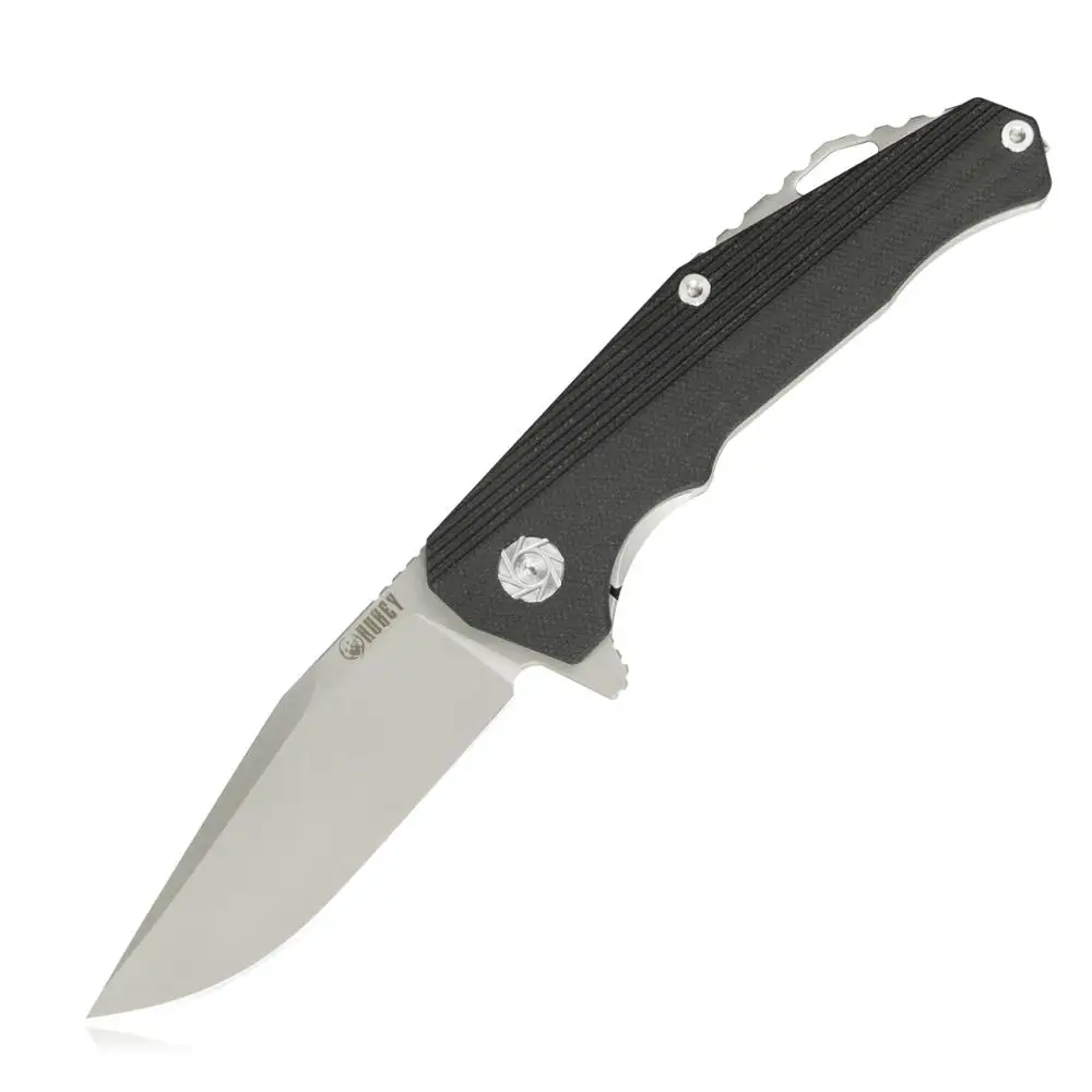 KUBEY KU216 EDC Складной карманный нож D2 стальное лезвие со стеклянными ручками G10 весы С флиппером шариковый подшипник Походный нож