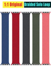 

1:1 Offical Braided Solo Loop For Apple Watch Band 45mm 41mm 44mm 40mm 42mm 38mm Nylon Bracelet iWatch Serie 3 4 5 SE 6 7 Strap