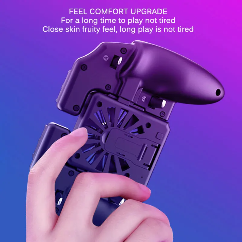 For PUBG Mobile Game Joystick Controller Six 6 Finger Operating Gamepad Turnover Button Gamepad For