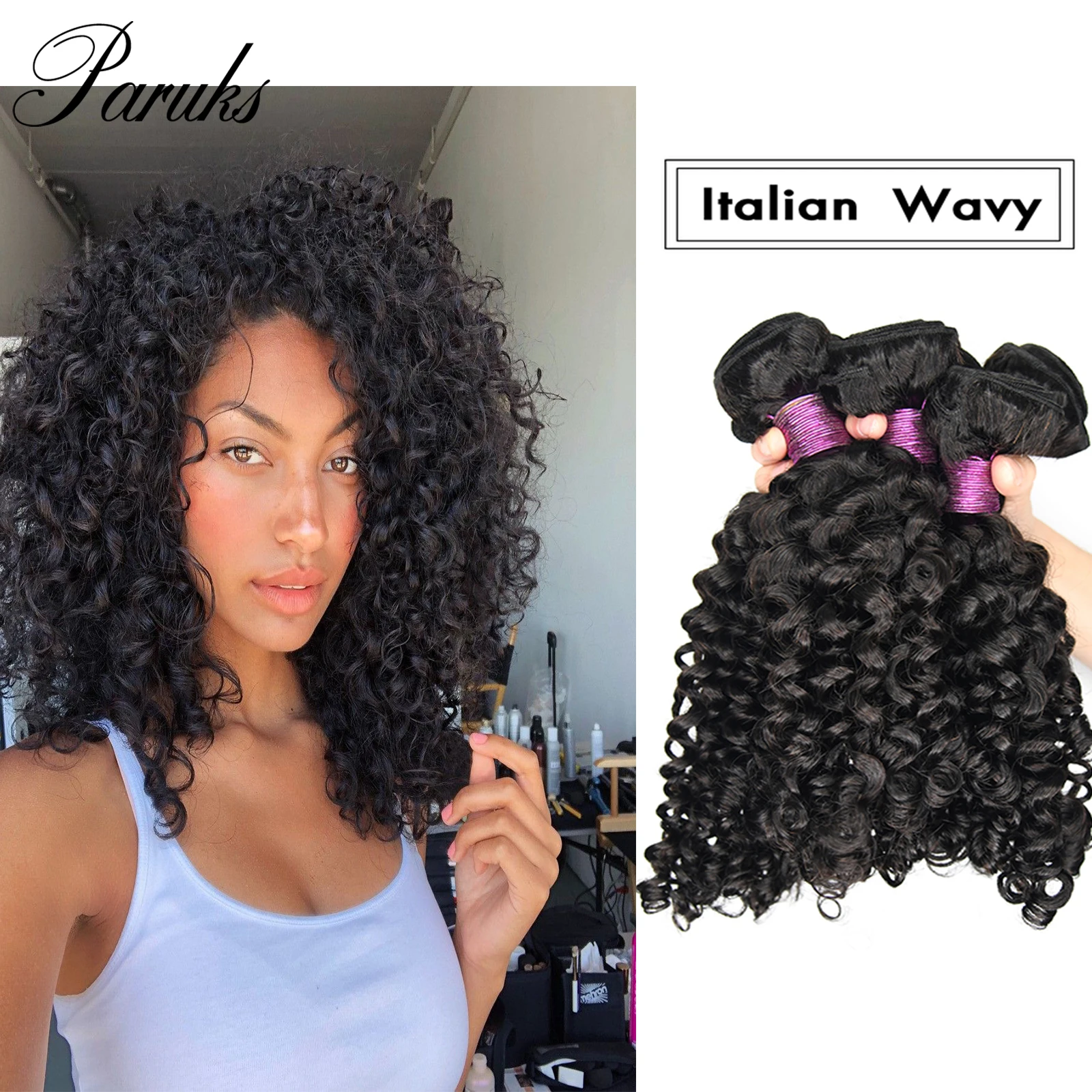 Big Deal Wavy Bundles Weave Remy-Hair Virgin Paruks Indian Italian 100%Unprocessed Human xmQKMaqnpkL