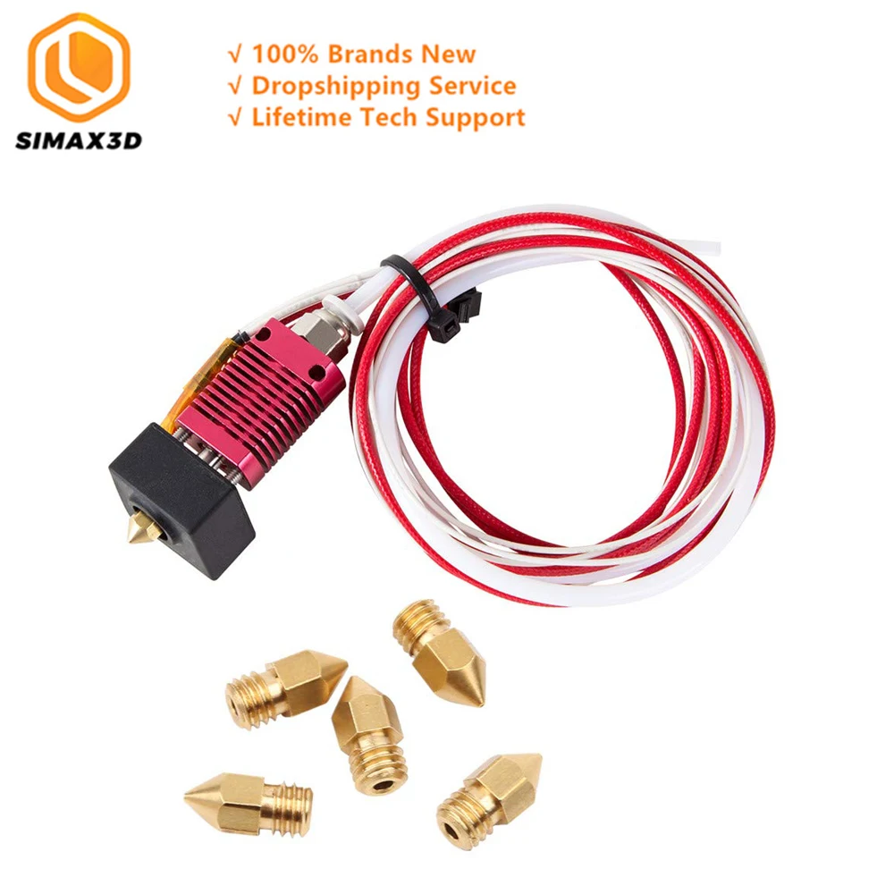 Ender 3 Hotend Assembled Ender 3 Pro Extruder Kit 24V 40W with Silicon Cover + 0.4mm Nozzles for Creality Ender 3 Ender 3 Pro afbeelding