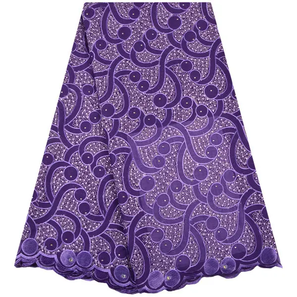 purple Новейшая французская нигерийская кружевная ткань высокого качества вышитый тюль Африканские кружева ткань с бисером свадебное французское Тюлевое кружево - Цвет: purple
