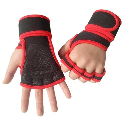 Guantes de entrenamiento para levantamiento de pesas para hombre y mujer,  agarraderas de gimnasia para fisicoculturismo, Protector de manos para  gimnasio, 1 par guantes gym - AliExpress