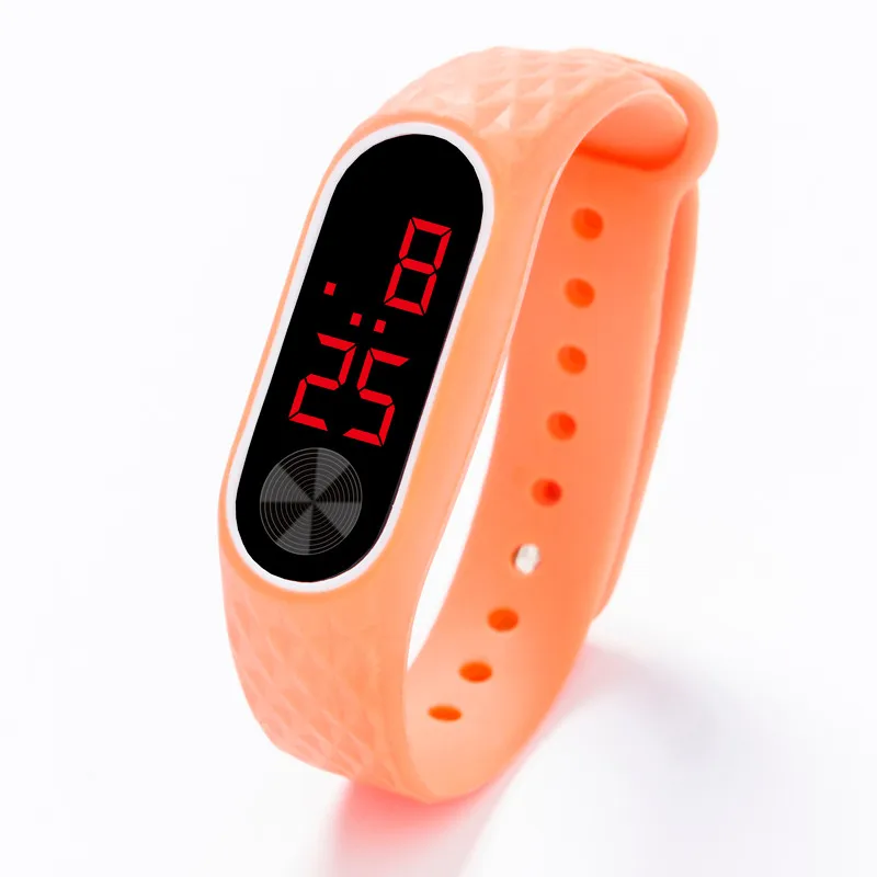 Светодиодный спортивный браслет с цифровым дисплеем, многоцветные силиконовые электронные часы, спортивные электронные часы 4 поколения, часы 50