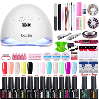 

Manicure Set for Nails 54W UV LED Lamp Dryer Soak Off Nail Gel Electric Nail Drill Machine Salon Nail Art Tools Pedicure Kit