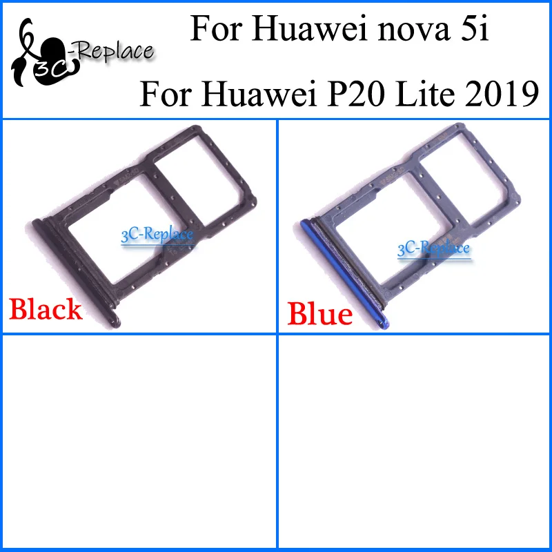 Для huawei nova 5i/для huawei P20 Lite Sim лоток держатель карт Micro SD слот запчасти адаптер для sim-карты