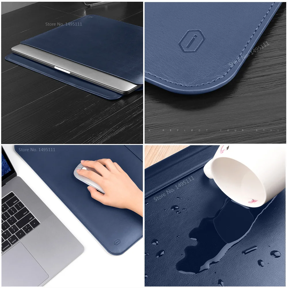 Сумка для ноутбука для нового MacBook 12 13 15 Air Touch ID/Pro Touch Bar, Ультратонкий чехол для ноутбука из искусственной кожи