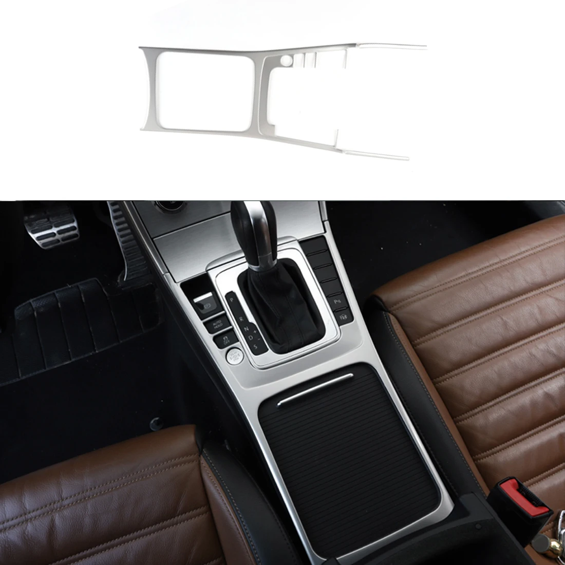 

Carbon fiber Center Control Gear Shift Frame Cover Fit For Volkswagen CC 2013-2017 car stickers 3PCS