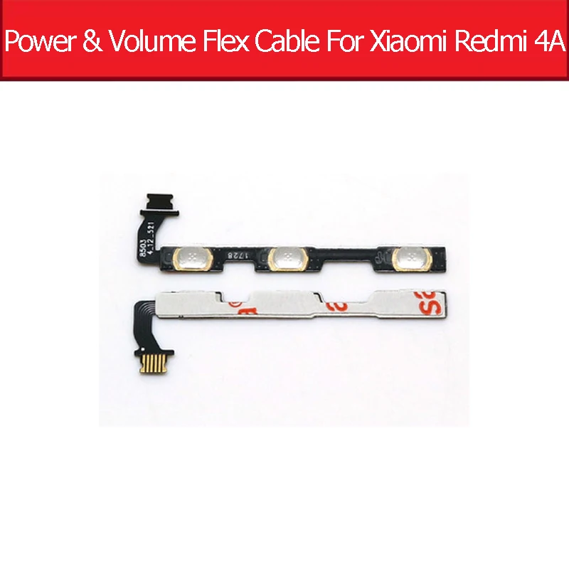 For redmi 4A Объем и Гибкий Силовой кабель для Xiaomi Redmi 3 3s 4 4A 4X5 плюс 5 5A 5S 6 6a 6 PRO K20 7 7A Go S2 кнопка включения гибкий кабель-лента с Запчасти - Цвет: For redmi 4A