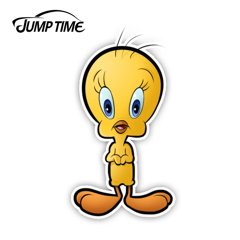 Прыгать время 13 см x 6 морском стиле с надписью Tweety наклейка птицами стайлинга