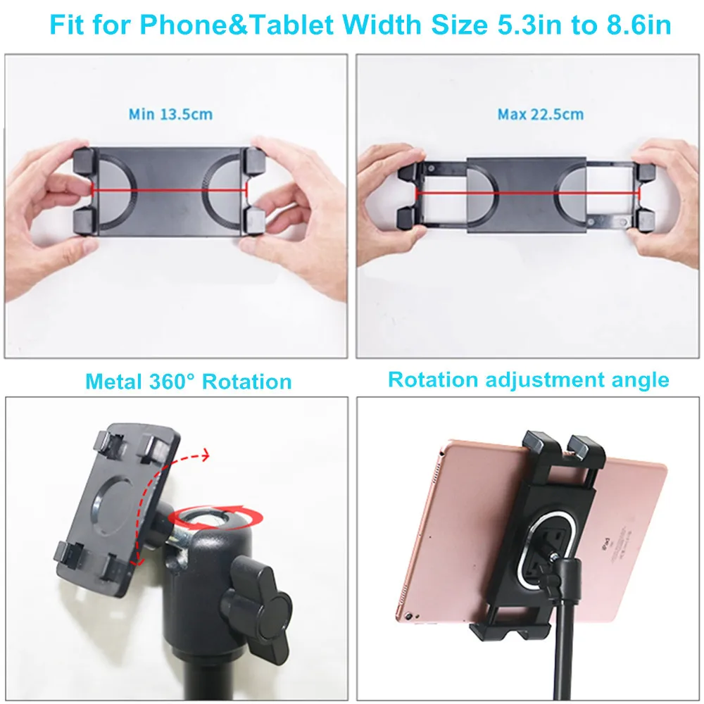 Tripé Piso Tablet Stand Telefone e Tablet Mount Suporte para Ipad Air Pro Xiaomi Lenovo Huawei Venda Universal 4.7 a 15 - Imagem 5