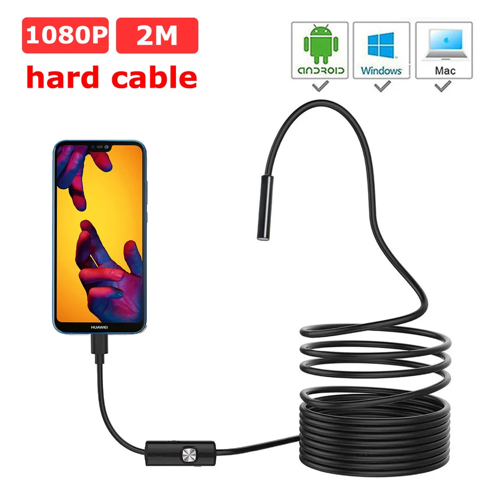 1080P HD Mini Android hard cabel Endoscop Camera IP67 1920*1080 1M 2M 3.5M 5M Micro USB Inspektion Video Camera dual core dvi to fiber optic extender mini 1920 1200 60hz dvi optic video extender