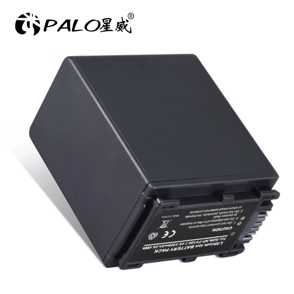 PALO NP-FV100 Battery NP FV100 FV100 Bateria + USB LCD Charger for Sony NP-FV30 NP-FV50 NP-FV70 SX83E SX63E FDR-AX100E AX100E rechargeable battery camera battery camera battery charger rechargeable battery charger sony battery