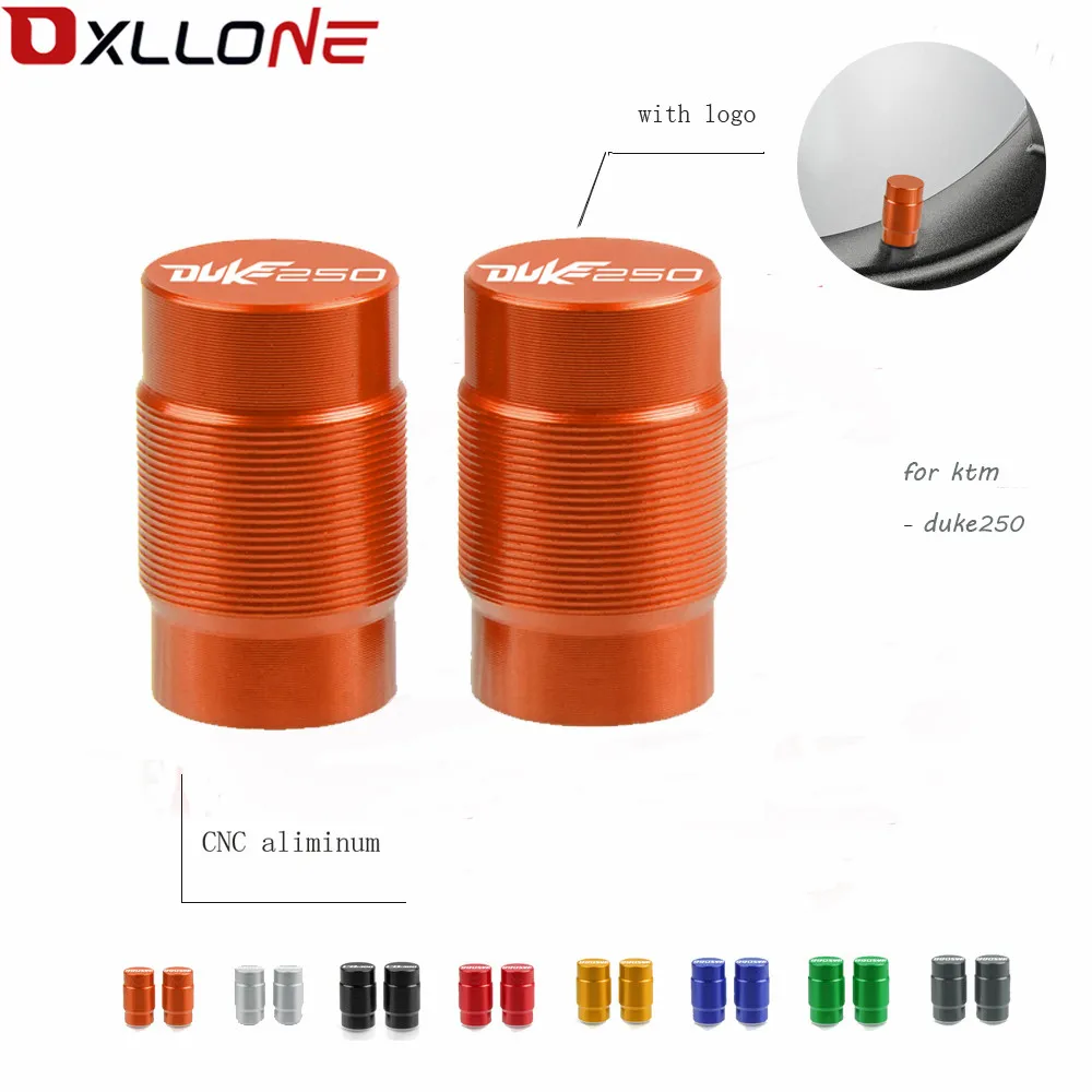 

FOR KTM DUKE 250 Motorcycles accessories CNC Aliminum DUKE250 Vehicle Wheel Tire Valve Stem Caps Covers motorbike with logo