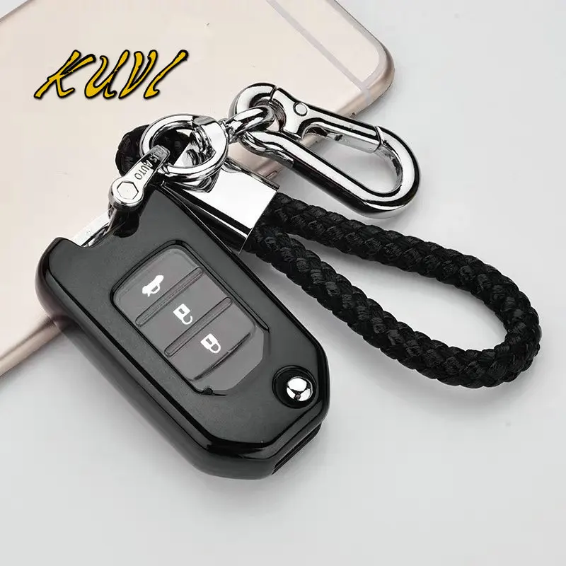 Мягкий ТПУ чехол для выкидного ключа чехол подходит для Honda Civic CR-V HR-V Accord jade Crider Odyssey- дистанционная защита