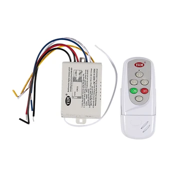 

YAM AC 220V Wireless Light Lamp Digital Switch with Remote Control White, YAM-803 3-Way