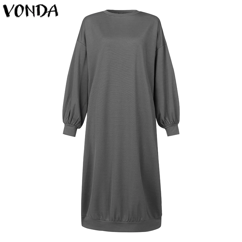 VONDA, богемное платье для беременных,, модные женские туники с длинным рукавом, платья-рубашки, Повседневные Вечерние платья, осенние платья для беременных