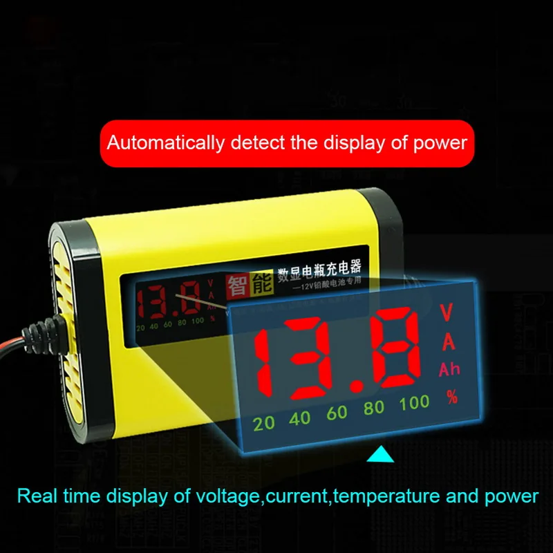 Интеллектуальное зарядное устройство, портативный аккумулятор для автомобиля, лодки, газонокосилки, герметичный свинцово-кислотный аккумулятор