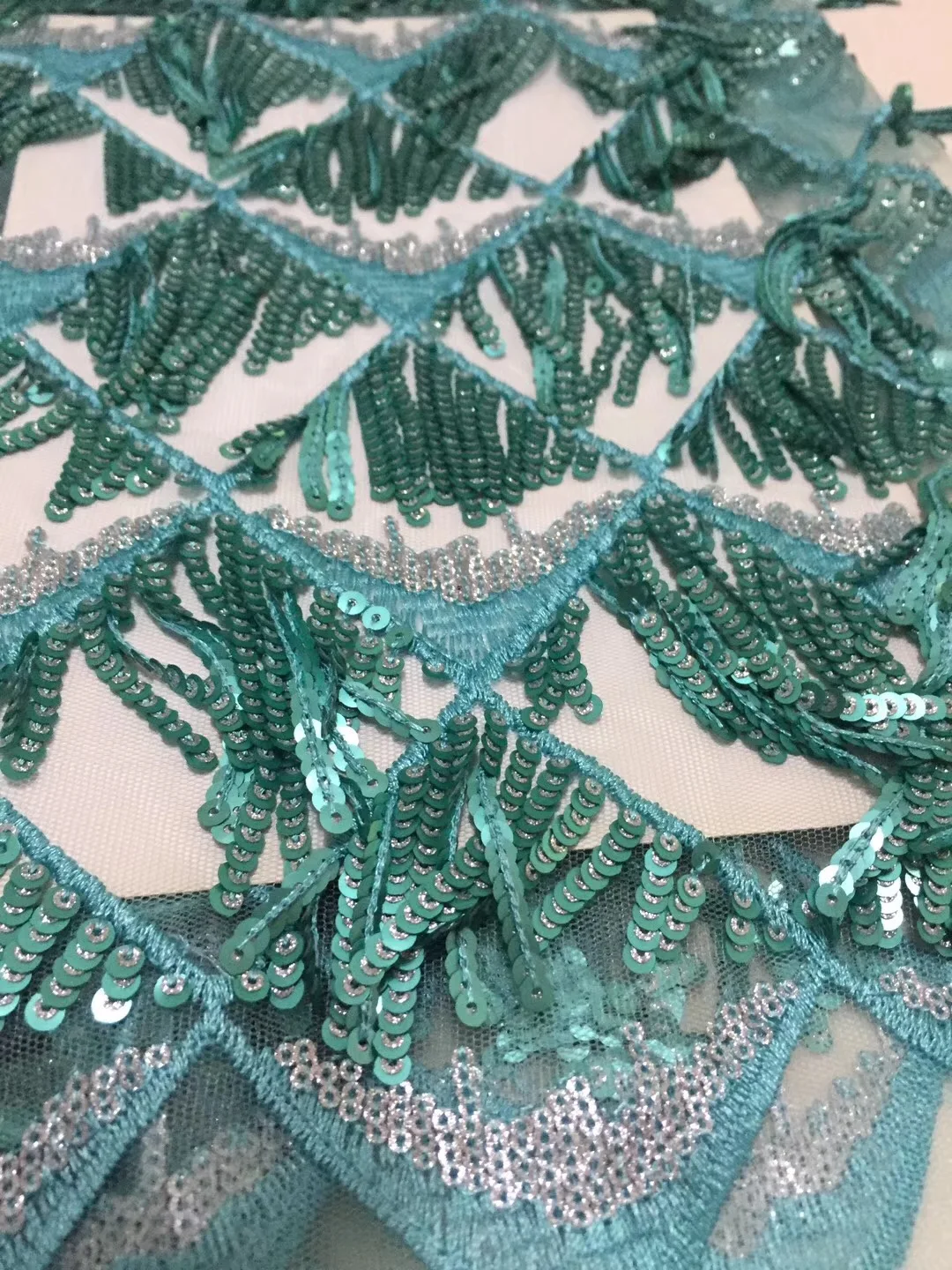 Blue African Net Milk Silk Lace Sequins Embroiderd High Quality French Fabric Nigerian for Wedding X21733 | Дом и сад
