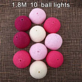 

Cotton LED String Lights Party Wedding Indoor Holiday Lighting White Pink