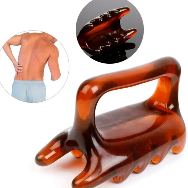 Resin Body Massage Spine Cervical Vertebra Physical Relax SPA Scraping Massager Promote Blood Circulation Pain Relief Back