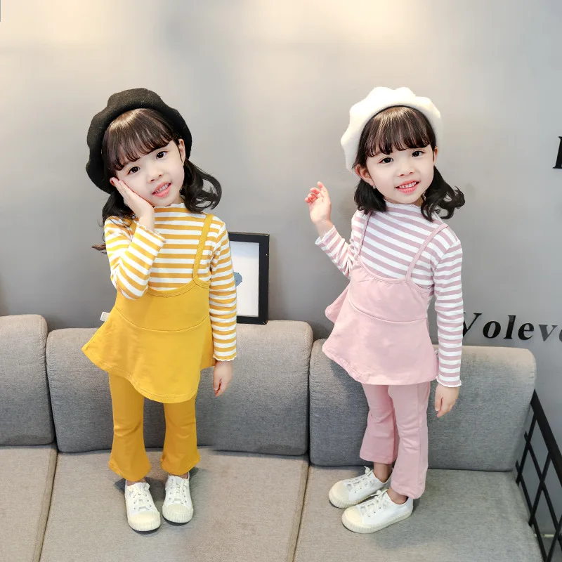 

Girls' Shirt Spring New Products Childrenswear 2020 Spring Two-Piece Set Childrenswear Children-Style Set