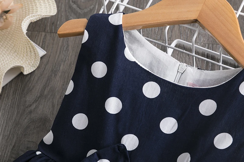 Kids Dress Summer Dresses Girls Dresses Dot Sleeveless Teenager Girl Party Dress For 3 6 8 Year Children Kids Clothes