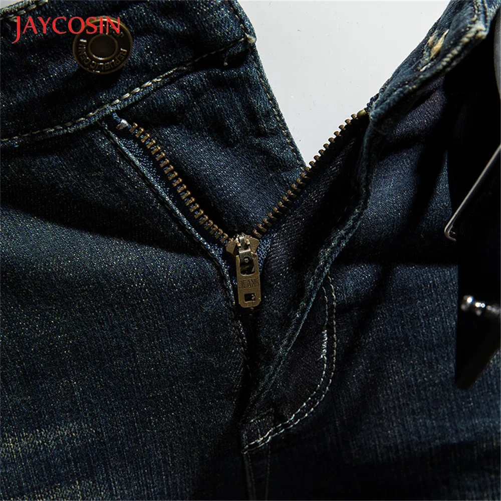 Jaycosin эластичные рваные джинсы модные рваные узкие брюки-карандаш Vinatge деним поцарапанные высококачественные плиссированные джинсы