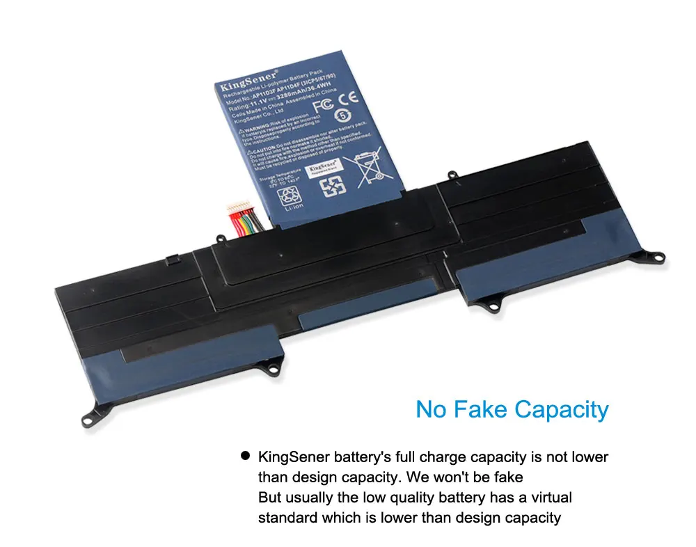 Kingsener-bateria para Acer Aspire s3 Ms2346 Ap11d3f Ap11d4f 3icp5 65 88 3icp5 67 90 11.1v 3280mah Nova Ap11d3f Baterias p/ laptop - Imagem 3