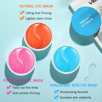 

VIBRANT GLAMOUR Polypeptide Eye Mask Anti-wrinkle Remover Dark Circles Puffiness Moisturizing Anti-aging Firming Eye Care 60PCS