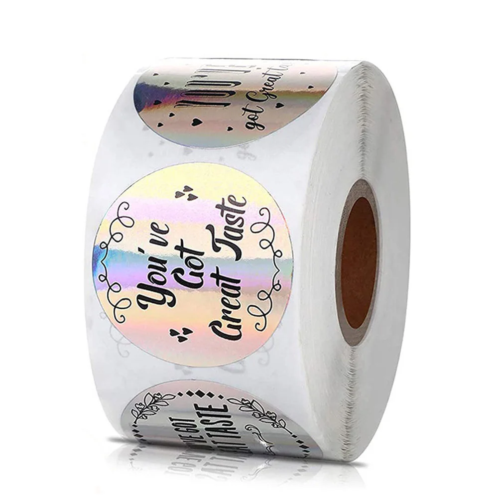 50-500 stücke Etiketten Für Business Boutiquen Verpackung Liefert Regenbogen Laser Danke Aufkleber Kleine Business Aufkleber – Detail 11