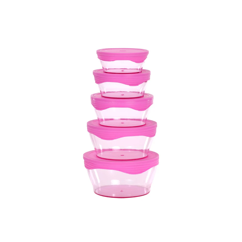 Pyrex контейнер для пищевых продуктов просто хранить стеклянный прямоугольный и круглый контейнер для продуктов Набор холодильник коробка для хранения 5 шт./компл. BPA-free