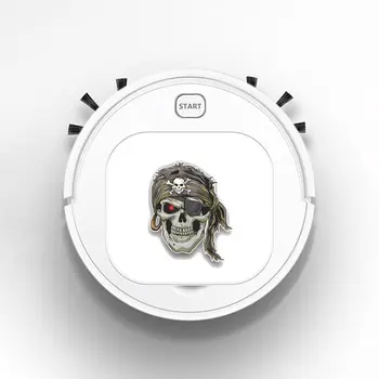 

Auto USB Sweeping 1800Pa Multifunction Smart Robot Vacuum Cleaner Dry Wet Floor Cleaner Reflective Funny Pirate Skull