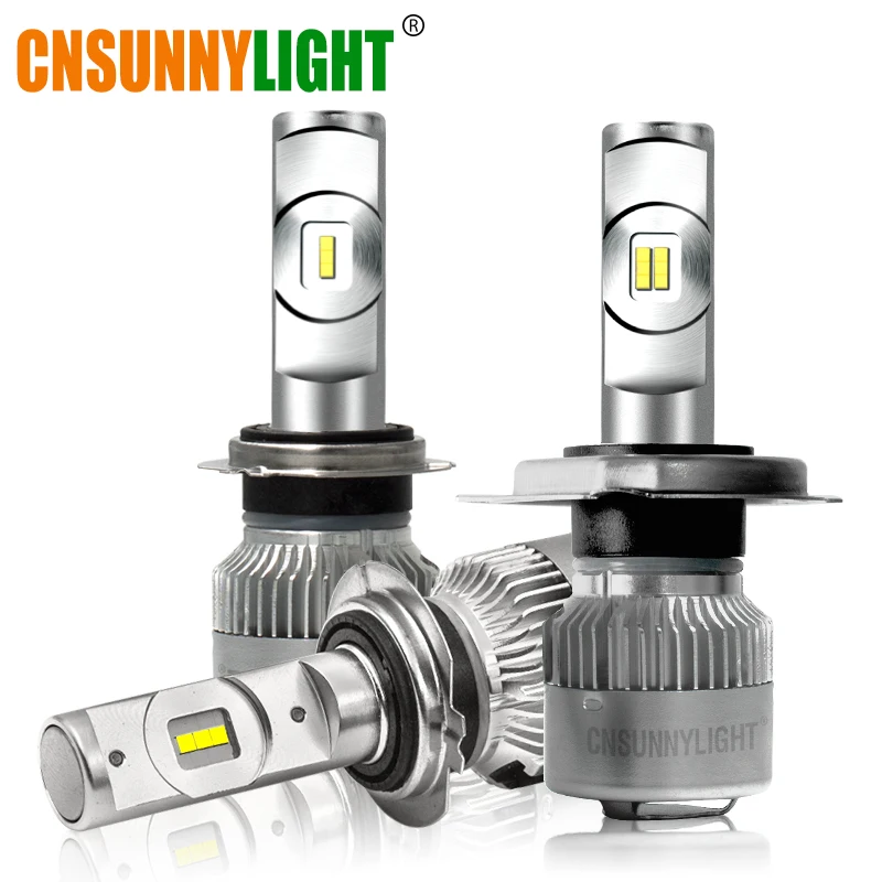 CNSUNNYLIGHT R2 LED Del Faro Dellautomobile H7 H4 H11/H8 H1 9005/HB3 9006/HB4 Reale 50W 7600Lm/Pair Turbo Fan Lampadine CSP Del Faro 12V Luci-in Lampadine per fari auto (LED) da Automobili e motocicli su  
