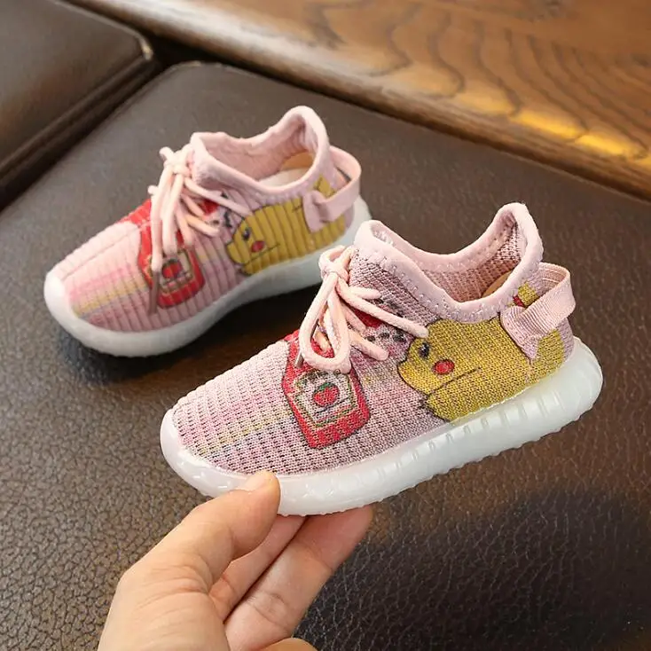 picture color Новые Модные осенние сетчатые кроссовки для мальчиков; весенние детские дышащие мягкие резиновые туфли для малышей; прогулочные туфли - Цвет: picture color