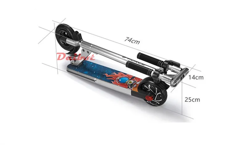 Daibot Portable Electric Scooter 2 Wheel Electric Scooters RemoteHand Brake AdultKids Yellow Folding Electric Kick Scooters  (17)