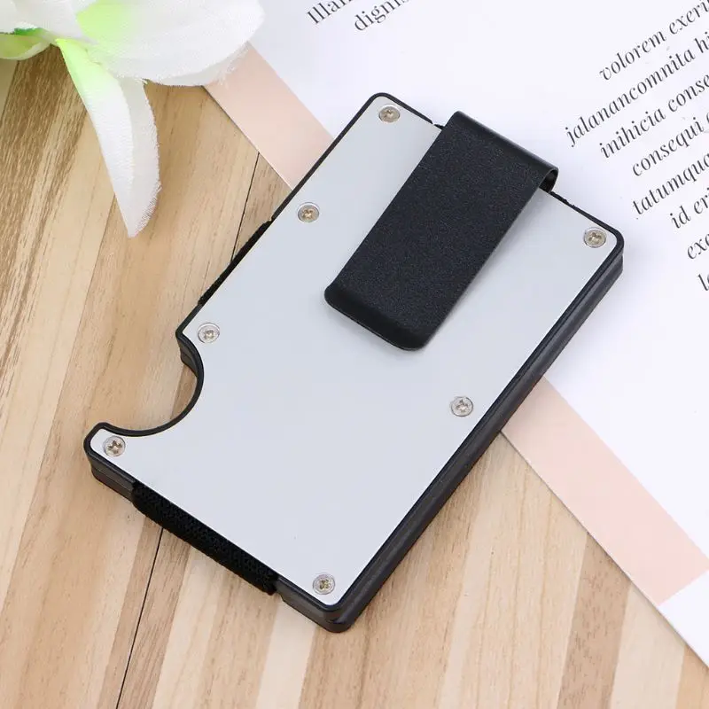 85*53 мм мужской держатель для Карт RFID Блокировка ID Кредитная карта кошелек Алюминиевый Чехол Зажим для денег держатель для карт Органайзер