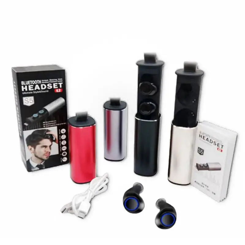 Wireless Buletooth Stereo Earphone TWS Wireless Bluetooth Technology APT X Lossless Sound With 500mAh Battery Box