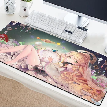 

Yuzuoan Cute Magic Girl Desktop Computer Comfort Control Game Mouse Pad HD Fabric Fabric Desk Mat Custom Size Carpet Mat 900x400