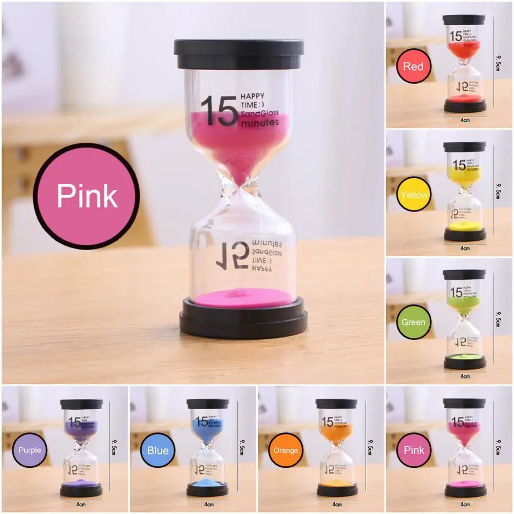 7 Colors Children Brush Teeth Hourglass Timer Home Ornament Desktop Sand Clock Timers 10 Minute/15 Minutes/30 Minutes