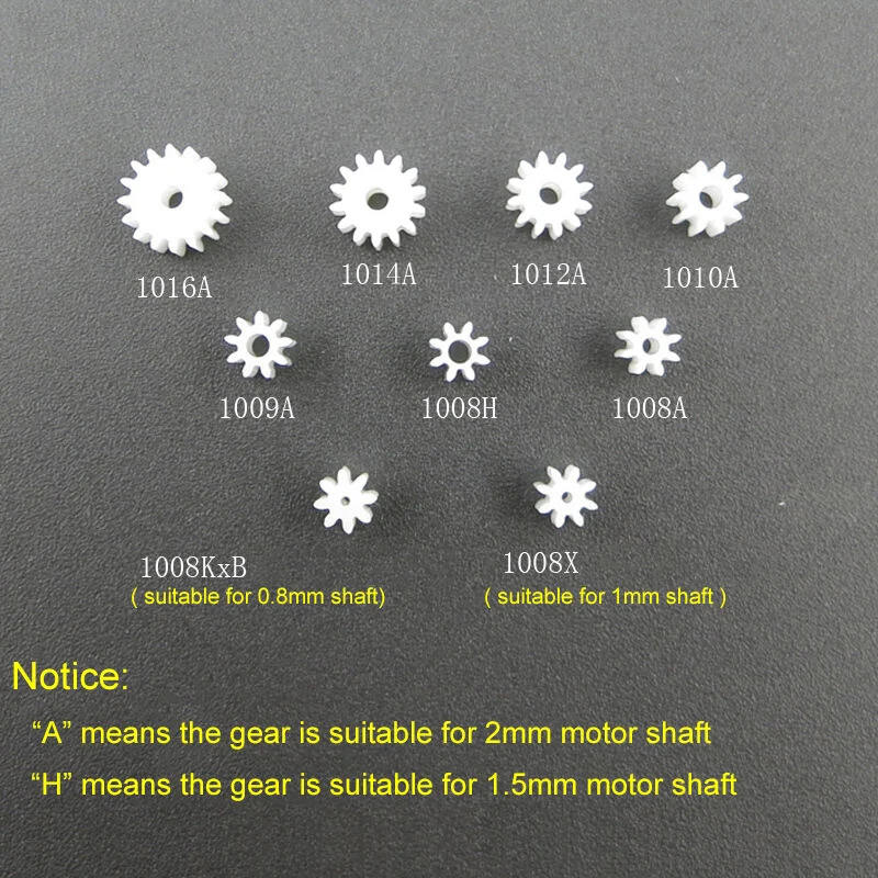 15 Kinds Plastic Worm Gear Set Gear Package for 1.5mm/2mm/3mm Main Shaft 7/8/9/10/12/14/16/18 Teeth Parts